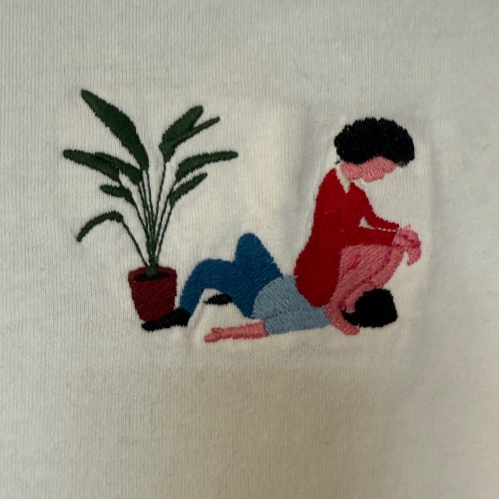 Naughty White Shirt with Unique Embroidery